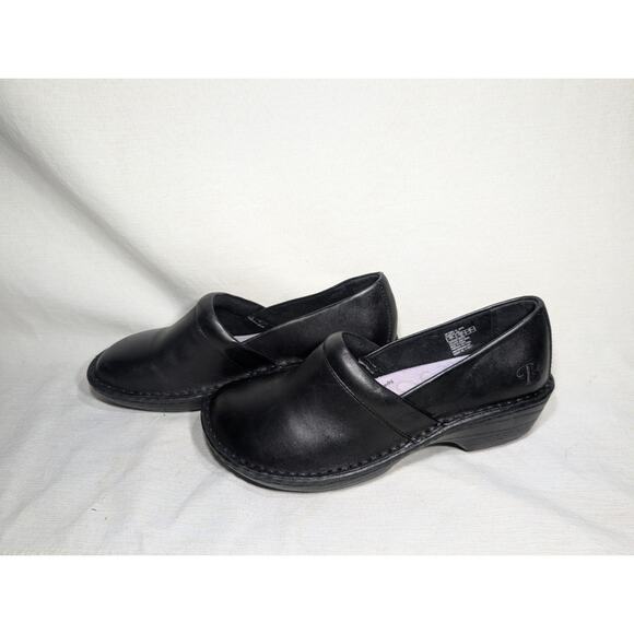 LILA Womens Shoes For Crews Clogs Black Platform Suregrip Non-Slip Work Shoes 7 - Picture 1 of 6